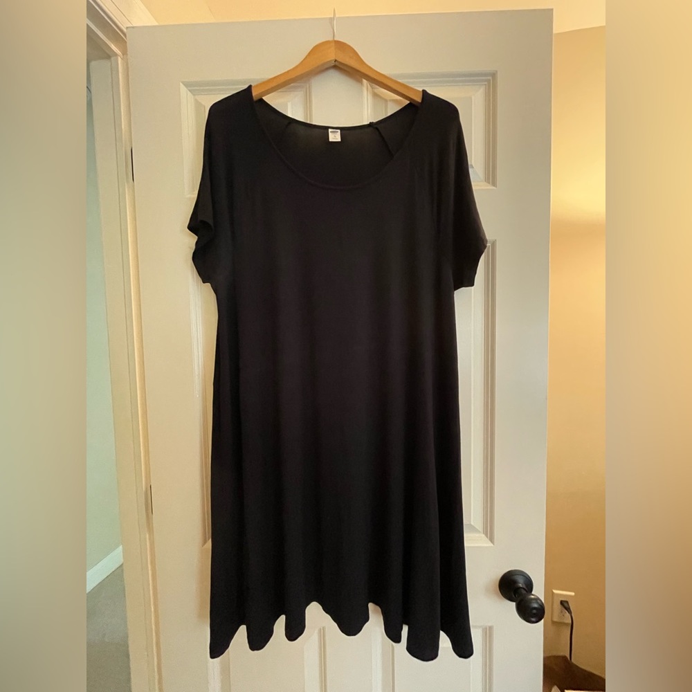 Black T-Shirt Swing Dress